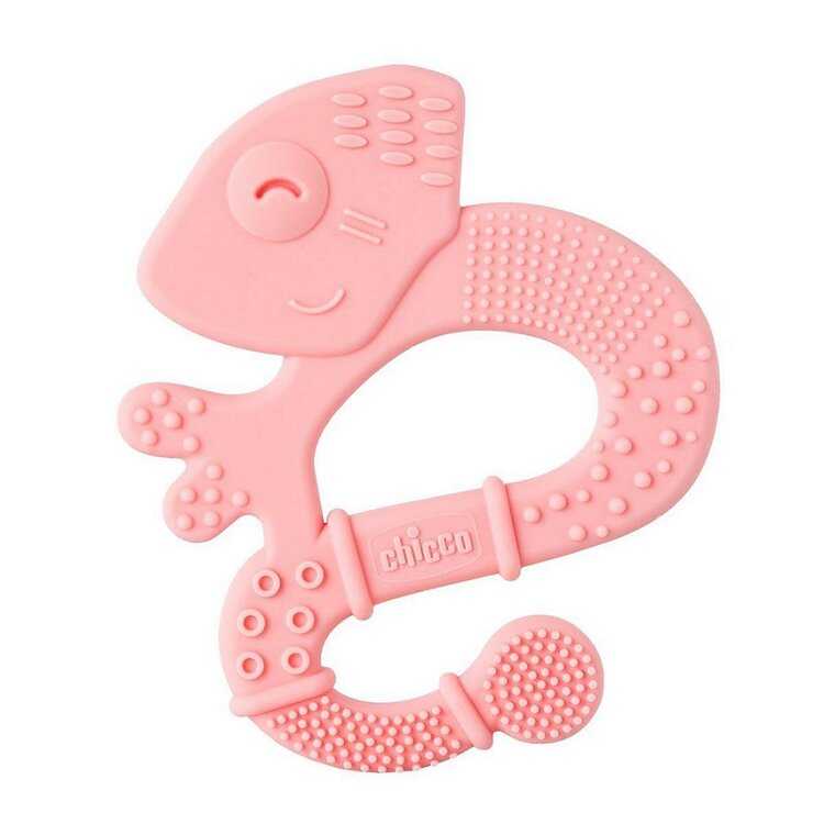 CHICCO Kousátko silikonové Super Soft Chameleon růžový 2m+ Chicco