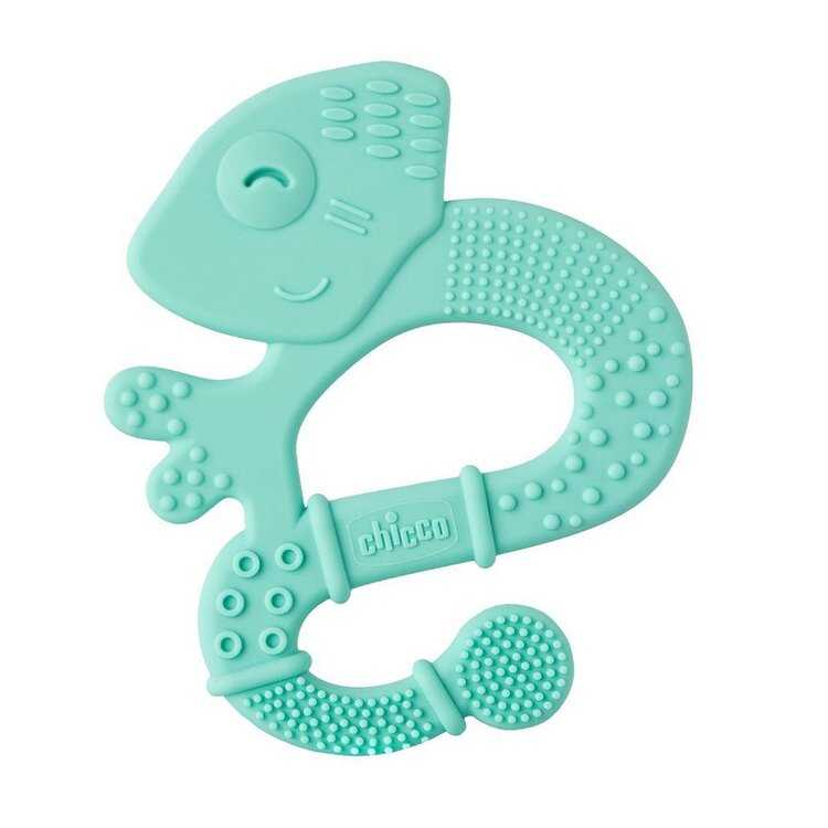 CHICCO Kousátko silikonové Super Soft Chameleon modrý 2m+ Chicco