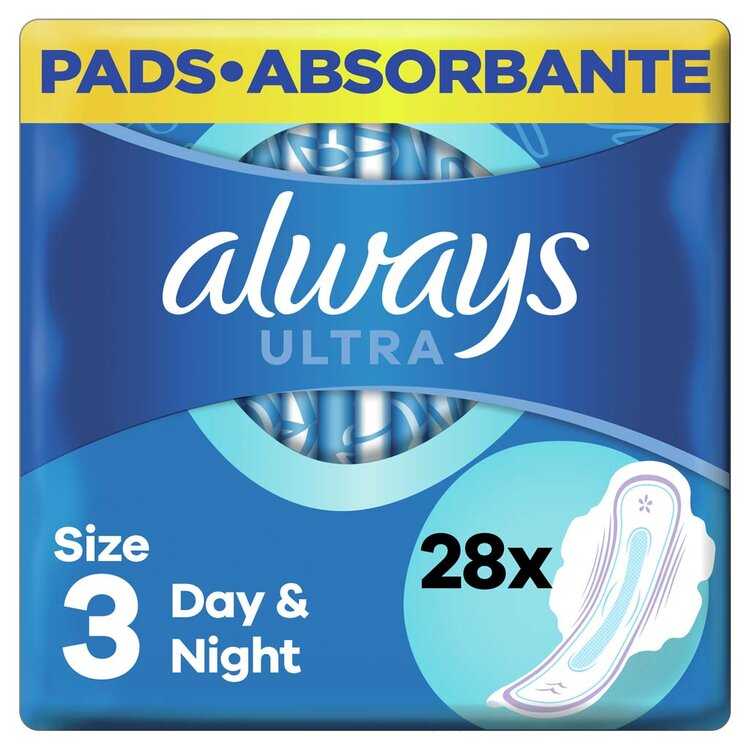 Always Ultra Night Vel. 3 hygienické vložky s křidélky 28 ks Always