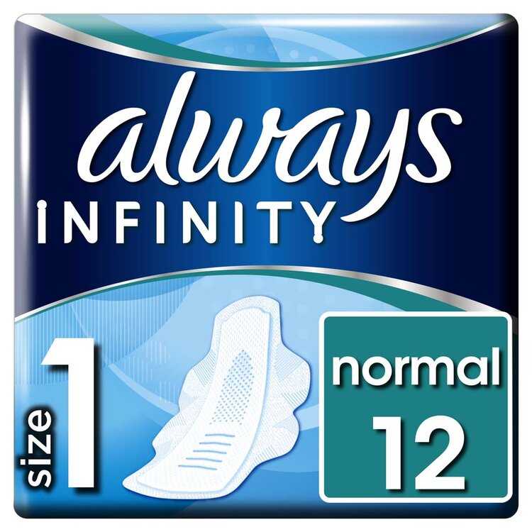 Always Infinity Normal vložky s křidélky 12 ks Always
