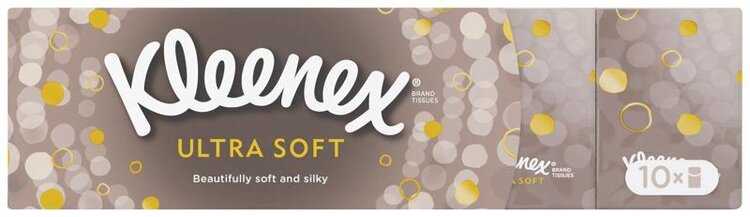 KLEENEX Papírové kapesníky Ultra Soft 10 x 9 ks Kleenex