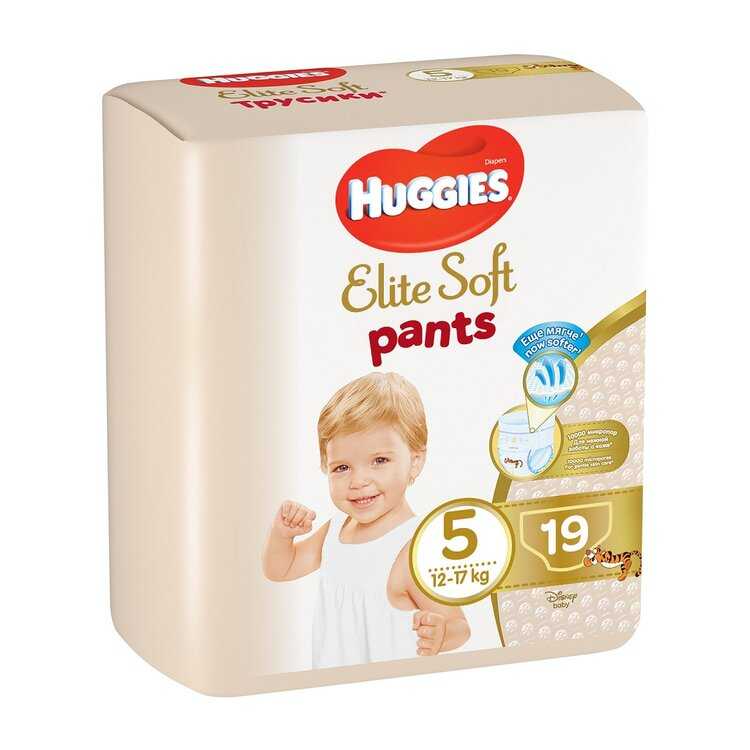 HUGGIES Elite Soft Pants Kalhotky plenkové jednorázové 5 (12-17 kg) 19 ks Huggies