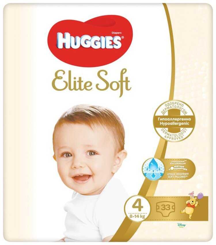 HUGGIES Elite Soft Pleny jednorázové 4 (8-14 kg) 33 ks Huggies
