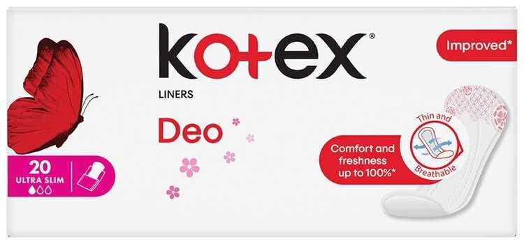 KOTEX Slipové vložky Liners Ultraslim Deo 20 ks Kotex