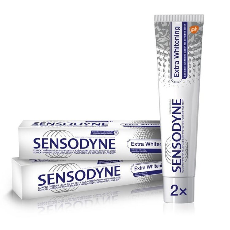 SENSODYNE Extra Whitening zubní pasta 2x75 ml Sensodyne