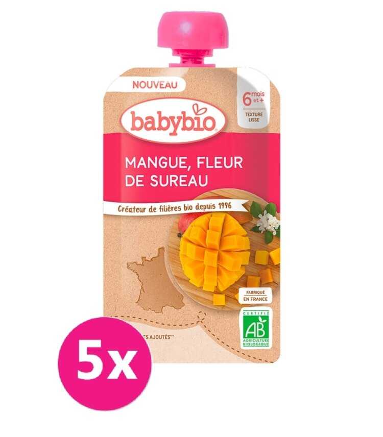 5x BABYBIO Mango bezový květ 120 g Babybio