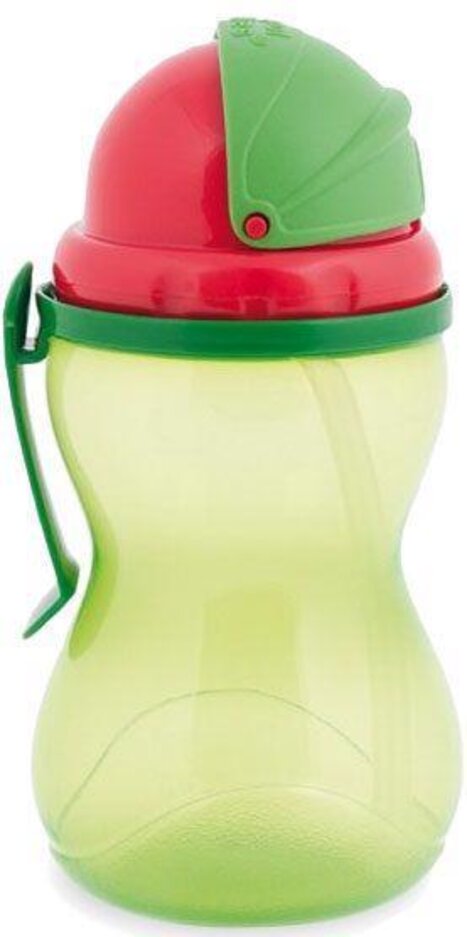 CANPOL BABIES Láhev sportovní se slámkou- zelená 370 ml Canpol Babies