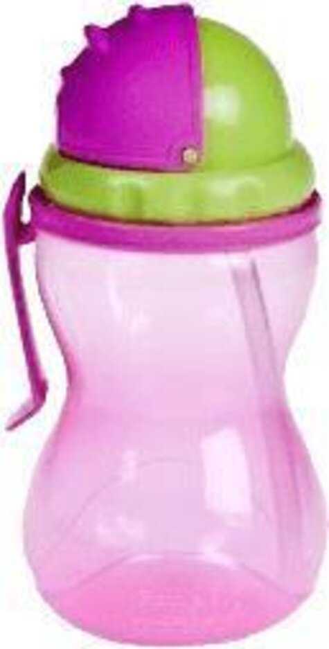 CANPOL BABIES Láhev sportovní se slámkou- růžová 370 ml Canpol Babies