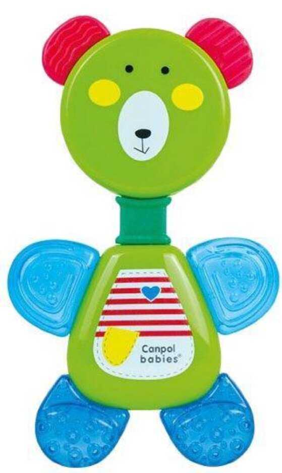 CANPOL BABIES Chladící kousátko s chrastítkem medvídek - zelená Canpol Babies