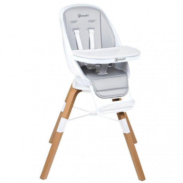 BABYGO Jídelní židlička Carou 360° White BabyGo