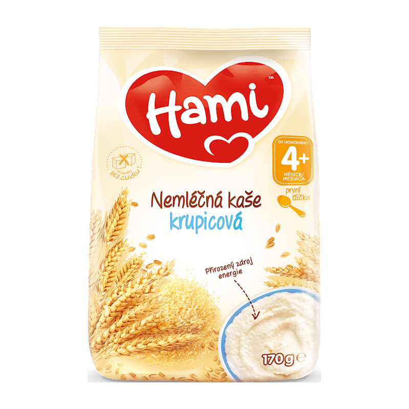 3x HAMI Kaše nemléčná krupicová 170 g Hami