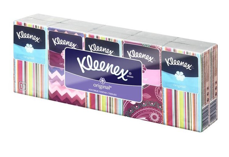 KLEENEX Papírové kapesníky Family hanks- Original 10 x 10 ks Kleenex