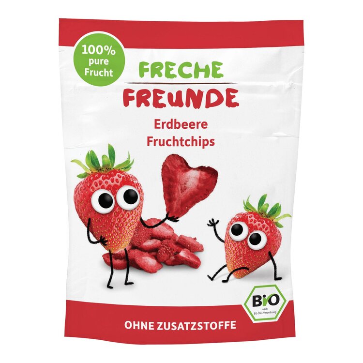 FRECHE FREUNDE BIO Chipsy ovocné Jahoda 12 g