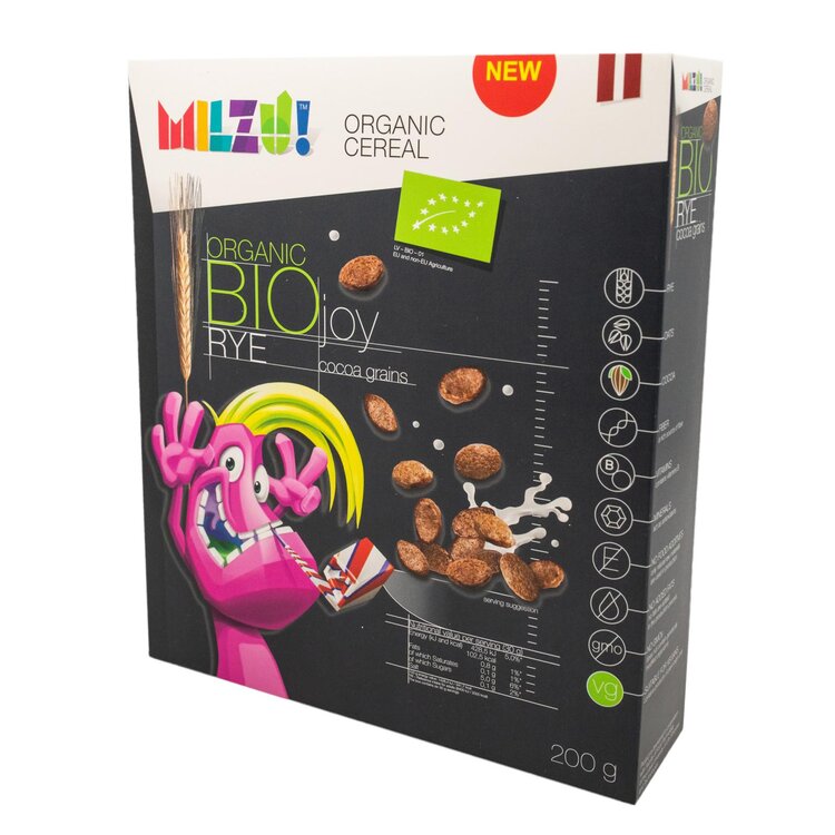 MILZU! BIO Zrnka cereální s kakaem 200 g Milzu!