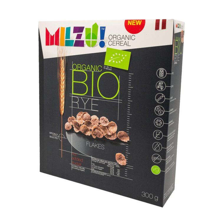 MILZU! BIO Cereálie žitné bez cukru 300 g Milzu!