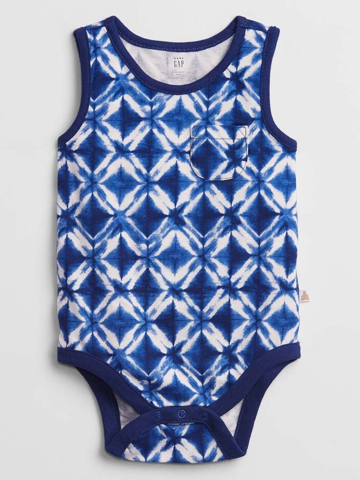 GAP Body bez rukávů Blue chlapec 0-3m GAP