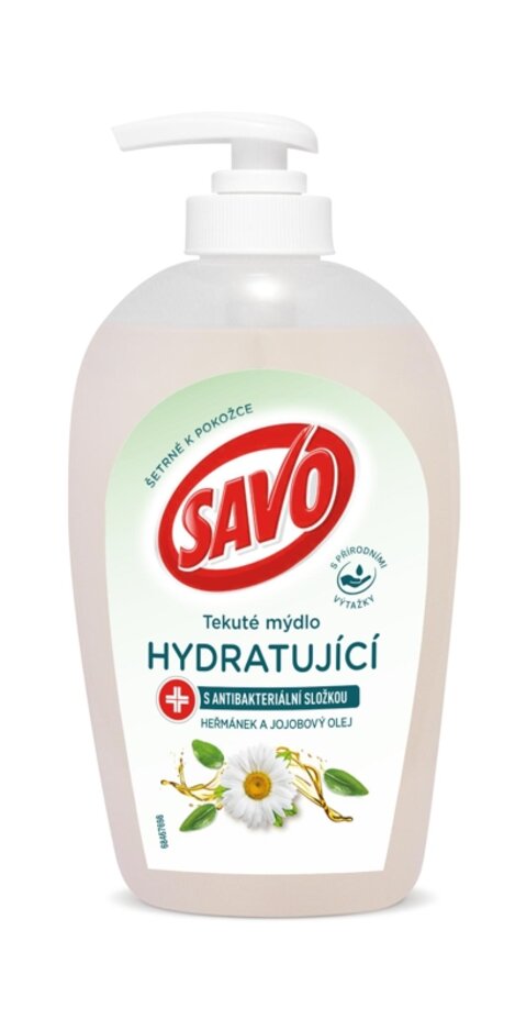 SAVO Tekuté mýdlo s antibakteriální složkou Heřmánek & Jojobový olej 250 ml Savo