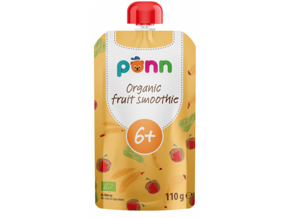 6x SALVEST Põnn BIO Ovocné smoothie s ananasem (110 g) Salvest