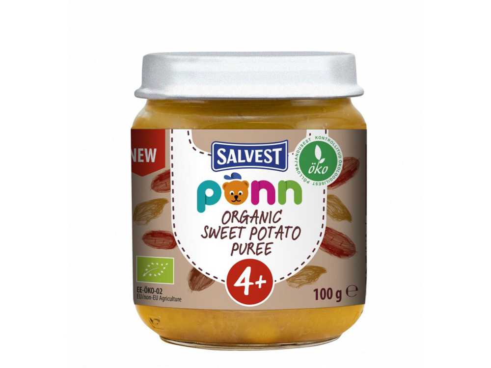 3x SALVEST Põnn BIO Pyré batátové 100 g Salvest