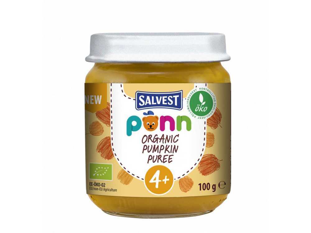 6x SALVEST Põnn BIO Pyré dýňové 100 g Salvest
