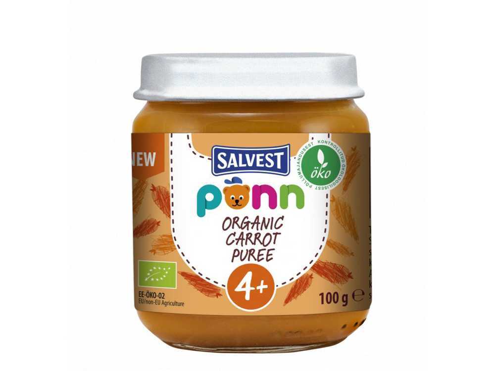 3x SALVEST Põnn BIO Pyré mrkvové 100 g Salvest
