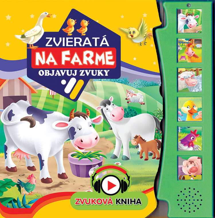 FONI BOOK Kniha zvuková Zvieratká na farme Objavuj zvuky SK verzia FONI BOOK