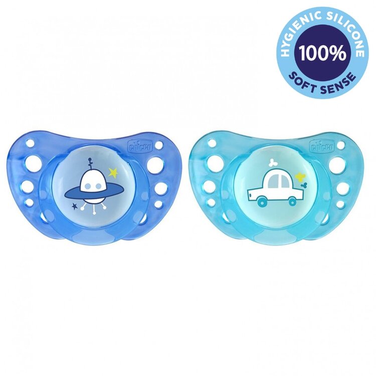 CHICCO Šidítko Physio Air silikonové 16-36m chlapec 2 ks Chicco