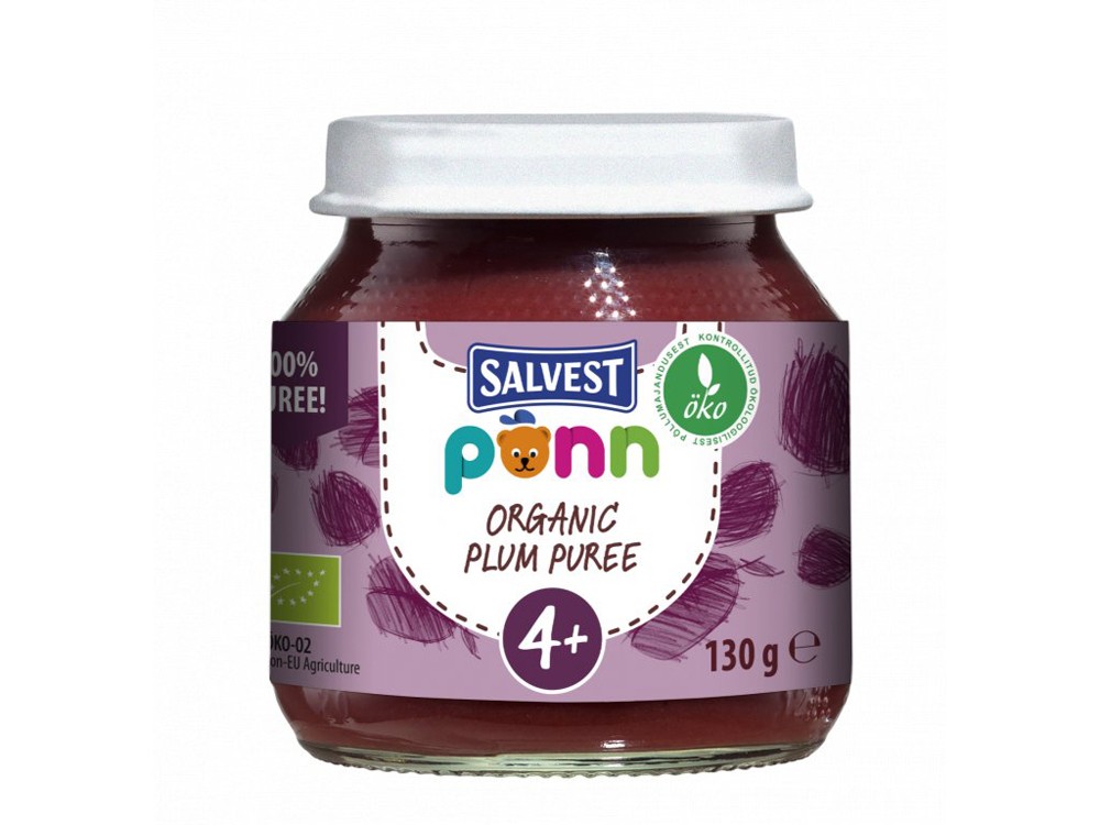 3x SALVEST Põnn BIO Švestka 100% 130 g Salvest