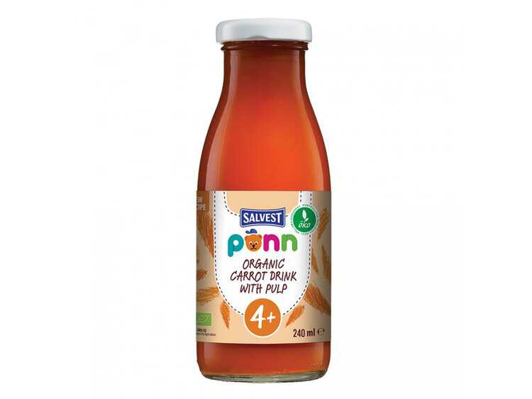 SALVEST Põnn Mrkvová s dužinou od 4.měsíce BIO 240 ml Salvest