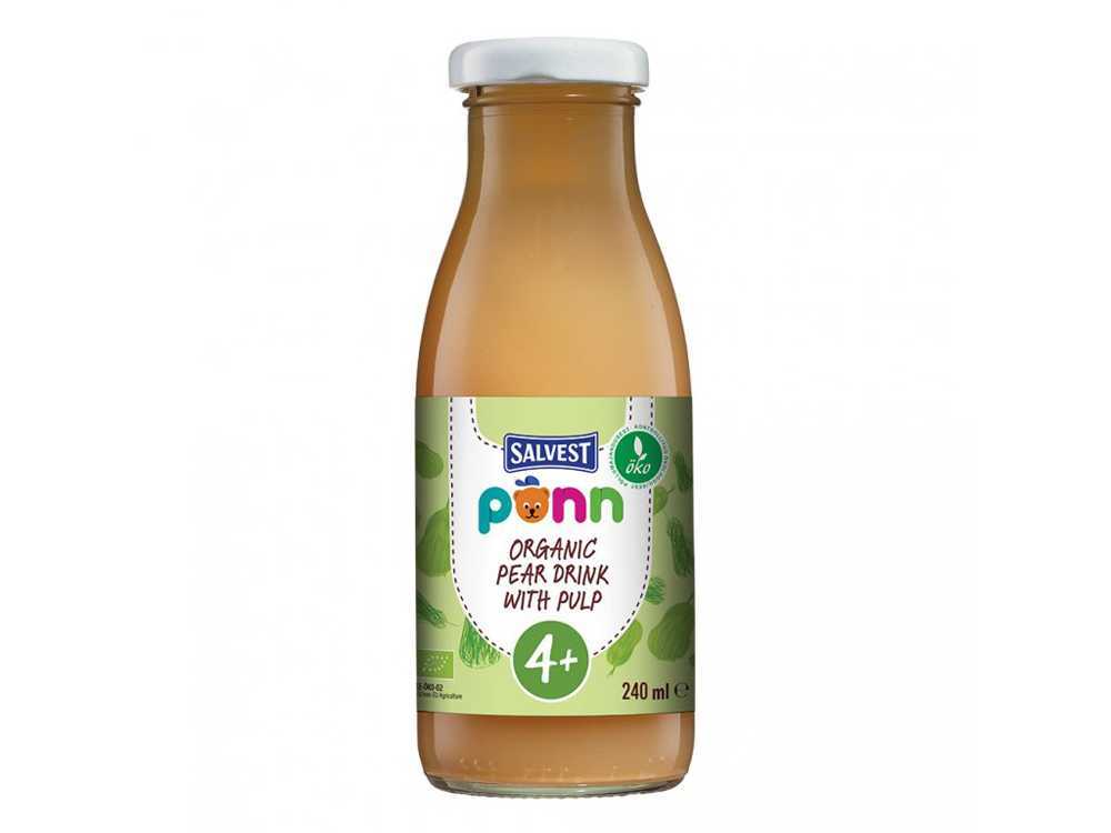 6x SALVEST Põnn BIO Šťáva hrušková s dužinou 240 ml Salvest