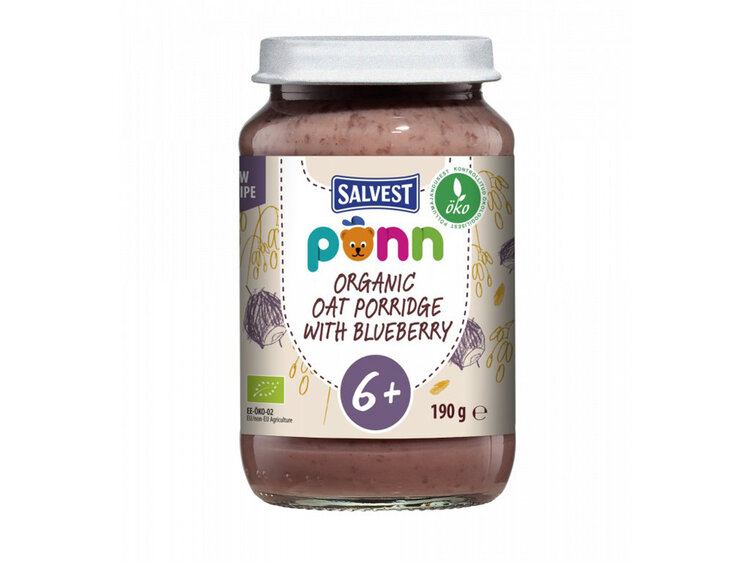 Salvest Põnn BIO Borůvky s ovesnými vločkami 190g Salvest