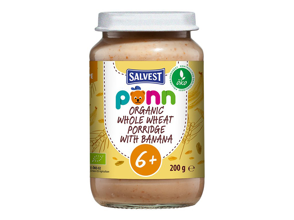 6x SALVEST Põnn BIO Banán s ovesnými vločkami 200 g Salvest