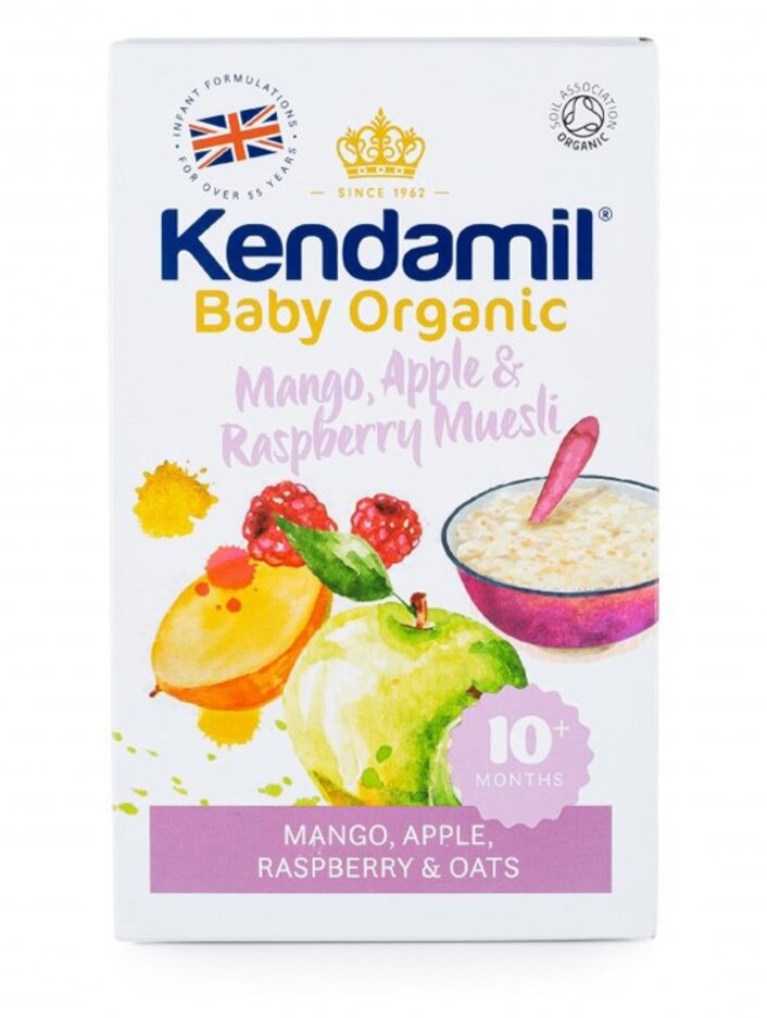 Kendamil Ovesná kaše s ovocem Mango jablko malina BIO 150 g Kendamil