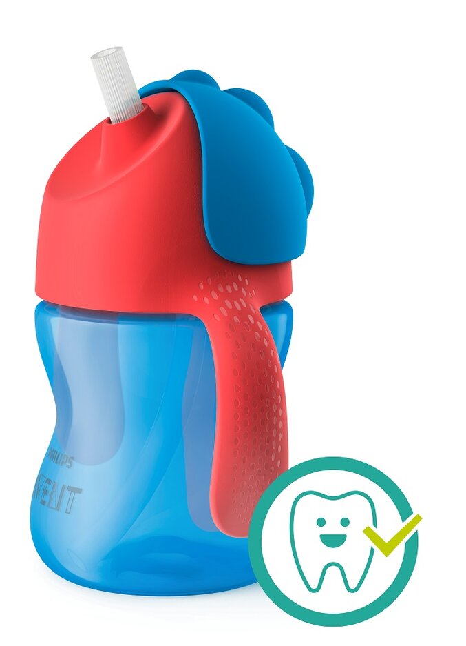 Avent hrníček s brčkem modrý 200 ml Philips Avent