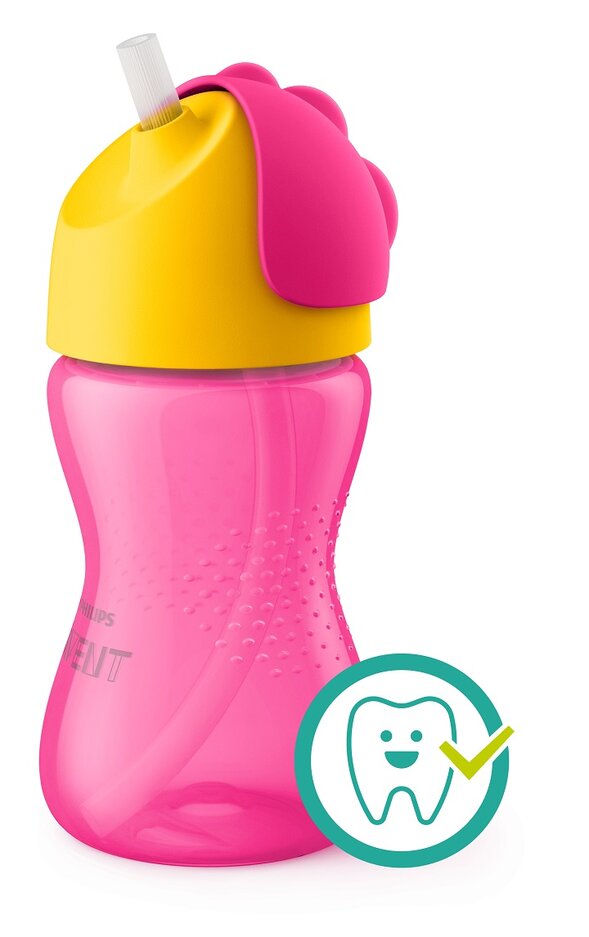 Avent hrníček s brčkem růžový 300 ml Philips Avent