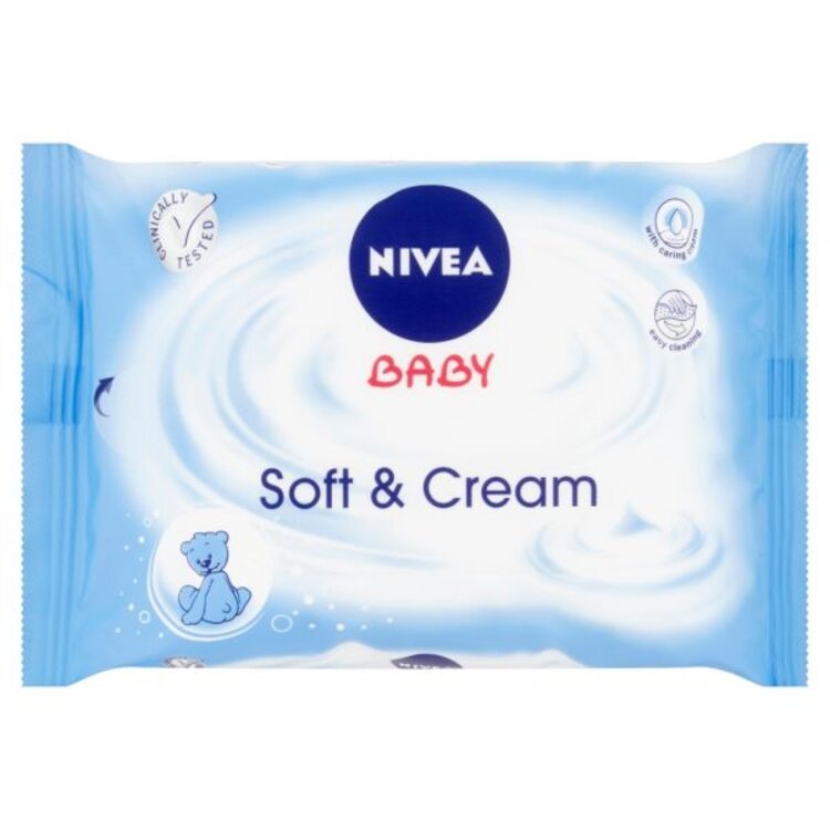 NIVEA Baby Soft&Cream 20 ks - vlhčené ubrousky Nivea