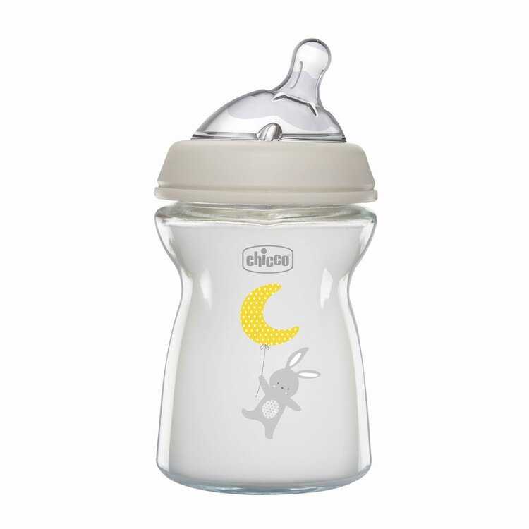 CHICCO Láhev kojenecká sklo Natural Feeling 250 ml neutral 0m+ Chicco