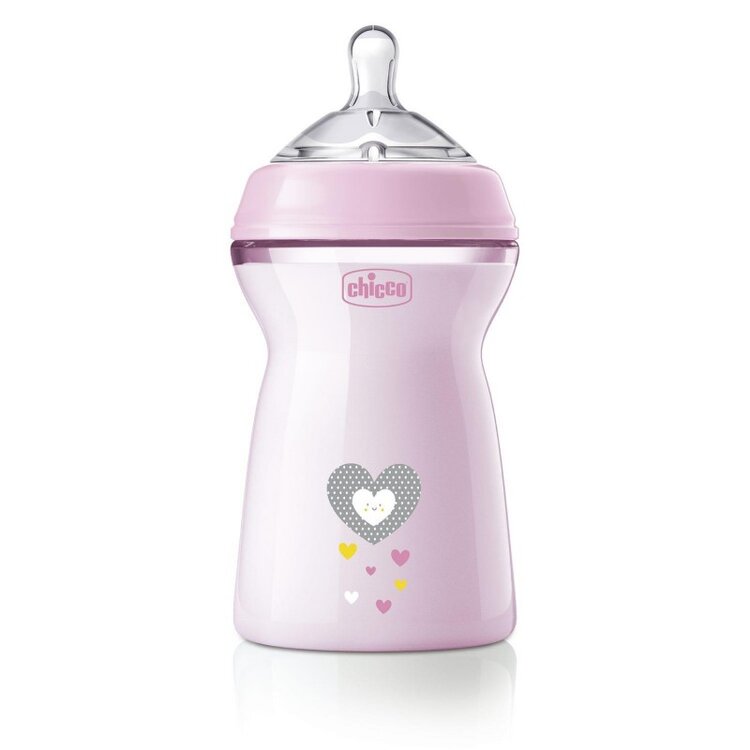 CHICCO Láhev kojenecká Natural Feeling 330 ml dívka 6m+ Chicco