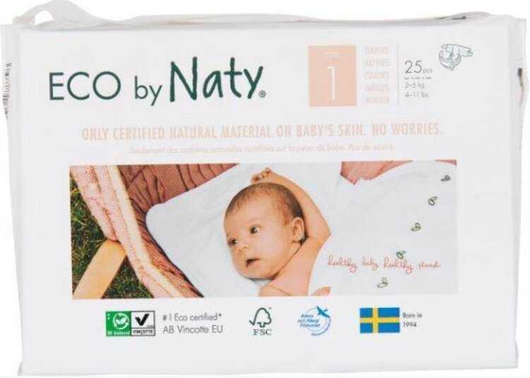 Naty Newborn 2-5 kg 25 ks Naty Nature Babycare