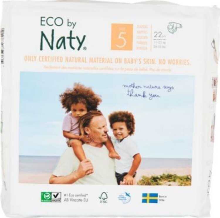 ECO BY NATY Pleny jednorázové 5 (11-25 kg) 22 ks Naty Nature Babycare