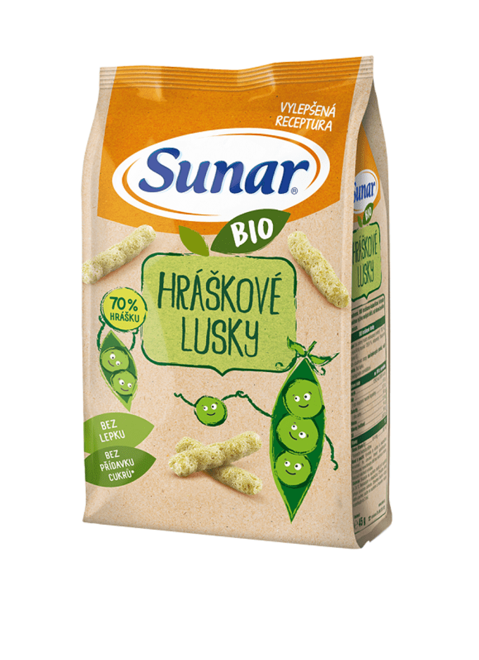 Sunar BIO křupky Hráškové lusky 45 g Sunar