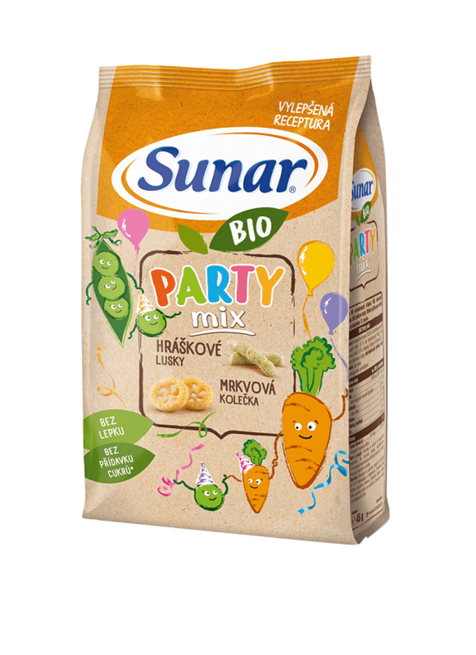 Sunar BIO Party mix křupky 45 g Sunar