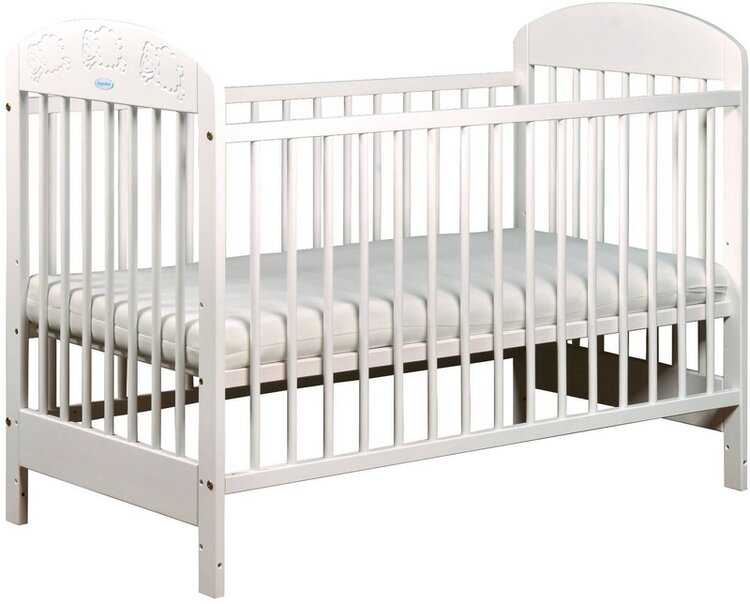 PUPPOLINA Julie postýlka s vyndavacími příčkami Transp. Bílá Puppolina