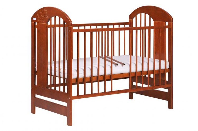 PUPPOLINA Laura 2 postýlka s pevnou bočnicí Kaštan Puppolina