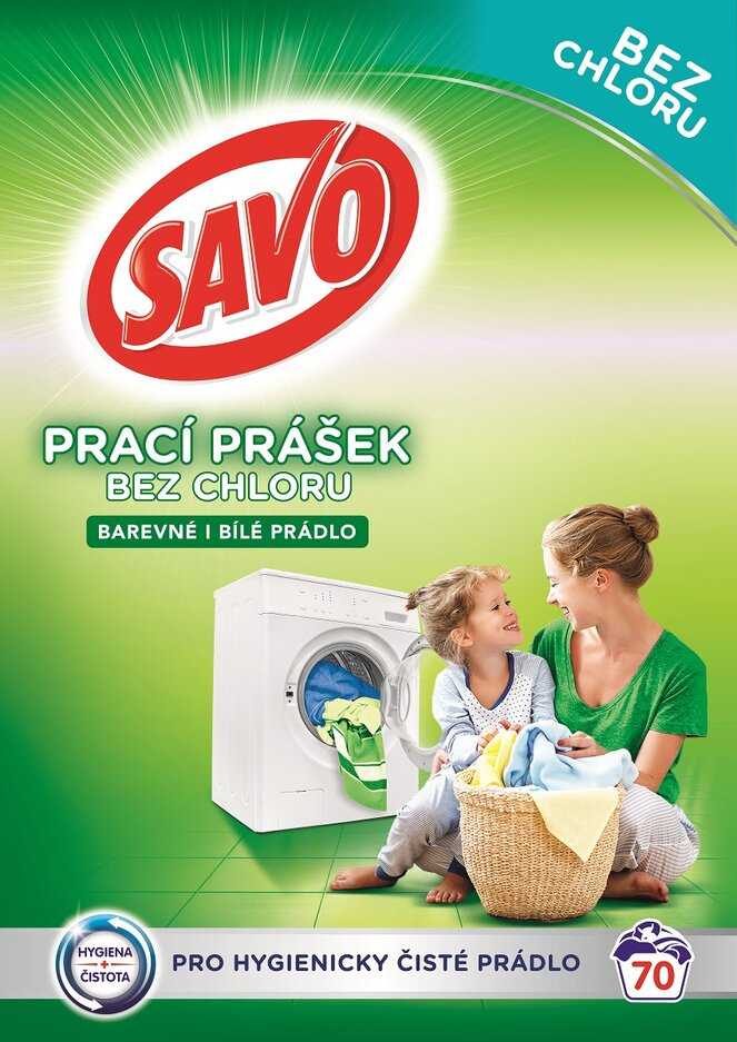 SAVO Bez chlóru Universal prací prášek na barevné a bílé prádlo 70 praní Savo