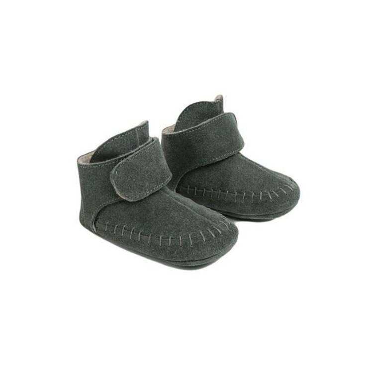 LODGER Capáčky kožené Walker Moccasin Gunmetal 15-18m Lodger