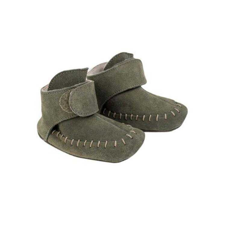 LODGER Capáčky kožené Walker Moccasin Olivine 6-12m Lodger