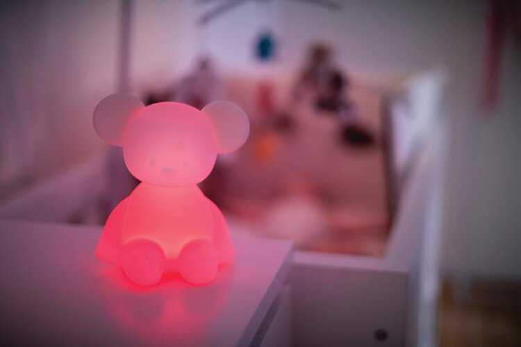 NATTOU Světýlko noční silikonové se senzorem pláče Lapidou myška Nattou