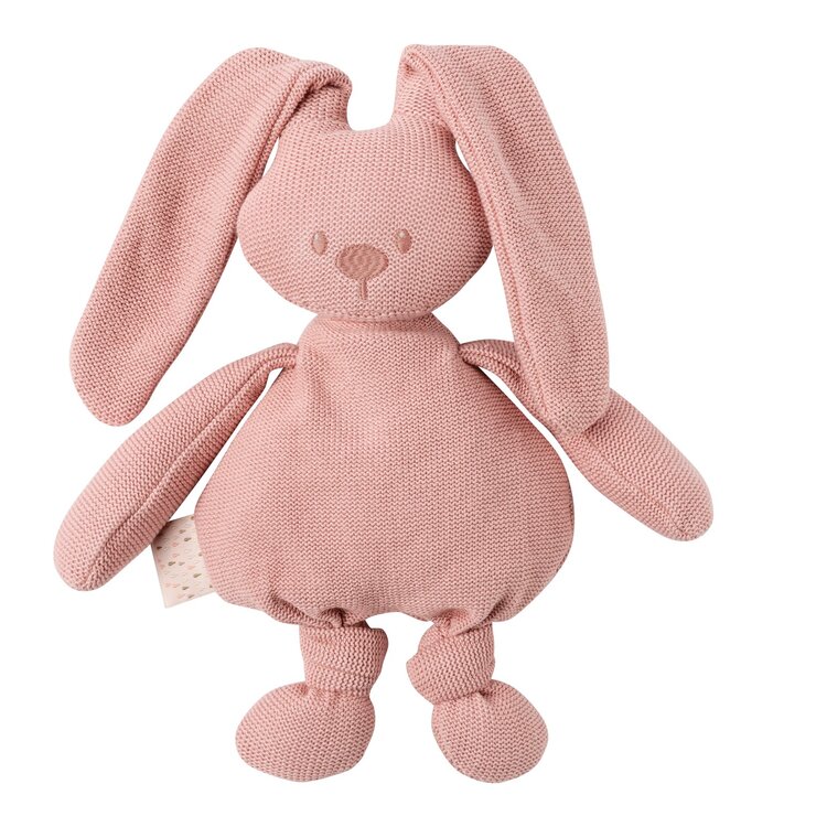 NATTOU Hračka pletená bavlněná zajíček Lapidou cuddly pink 36 cm Nattou