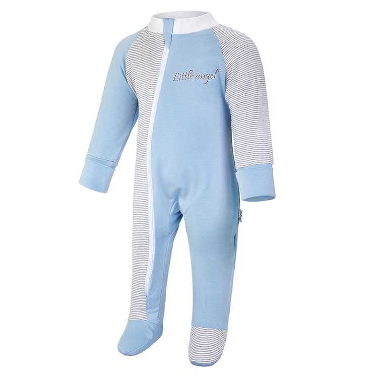 LITTLE ANGEL Overal tenký DR Outlast® 92 sv.modrá/pruh bílošedý melír Little Angel